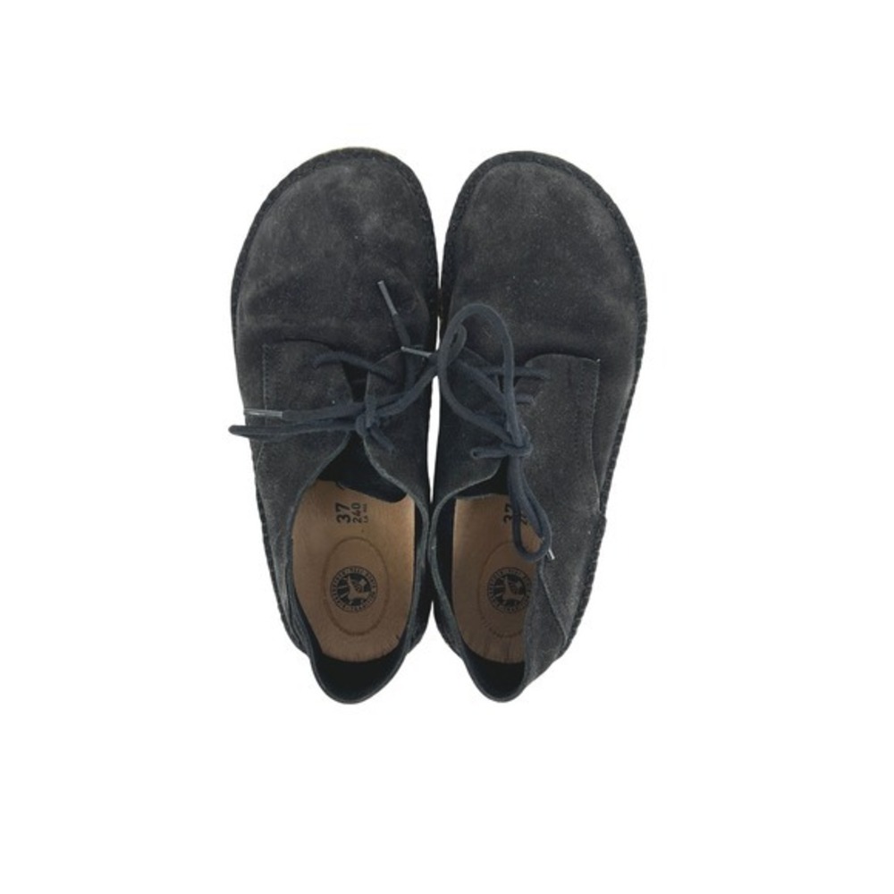 Birkenstock Gary Black Suede Lace Up Oxford Tie Shoes Euro 37 US 6
